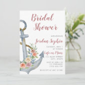 航海アンカー ブライダル ウェディングシャワー 招待状 (スタンド正面)