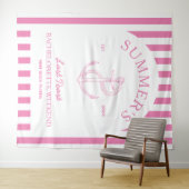 航海アンカー モダン ピンク ブライズメイド パーティー タペストリー (インサイチュ(横))