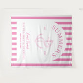 航海アンカー モダン ピンク ブライズメイド パーティー タペストリー (正面(横))