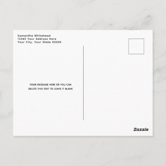 航海アンカー 白 ありがとうございます ポストカード (裏面)