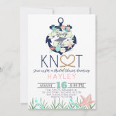 航海アンカー 結婚式前のお茶会 招待状 (正面)