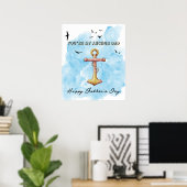航海イラスト アンカー 足跡 アート 父の日 プレゼント ポスター (ホームオフィス)