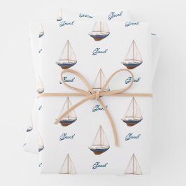 航海ウェディング ナウチカル 誕生日 ベビーシャワー ラッピングペーパーシート