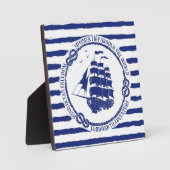 航海エンブレム 波止の帆船 フォトプラーク (正面)