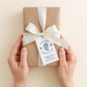 航海オイスターシェルモノグラム感謝 ギフトタグ