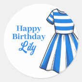 航海カバナセーラー誕生日 ラウンドシール (正面)