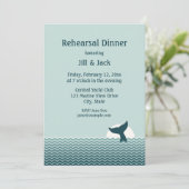 航海クジラの尾のリハーサルディナー招待状 招待状 (スタンド正面)