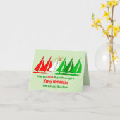 航海クリスマスカード 船舶 カード (黄色い花)