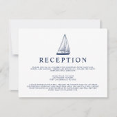 航海スタイルの帆船パーティー 招待状 (正面)