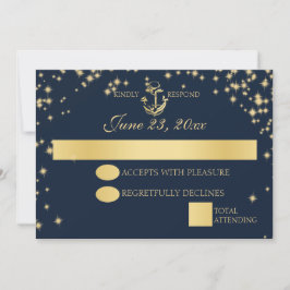 航海スターリースカイきらきら結婚式返信 出欠カード
