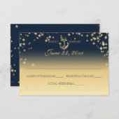 航海スターリースカイの輝く結婚式返信 出欠カード (正面/裏面)