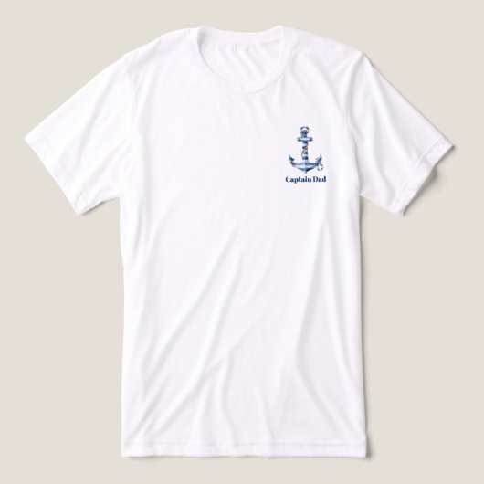 航海ストライプ アンカー 誕生日 トライブレンドTシャツ (デザイン正面)
