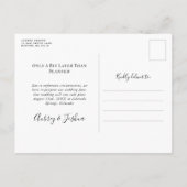 航海ターコイズ 結び目 延期 結婚式 案内ポストカード (裏面)