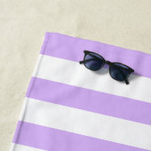 航海テーマのブライズメイドパーティー  ラベンダー＆ホワイト ビーチタオル (インサイチュ)