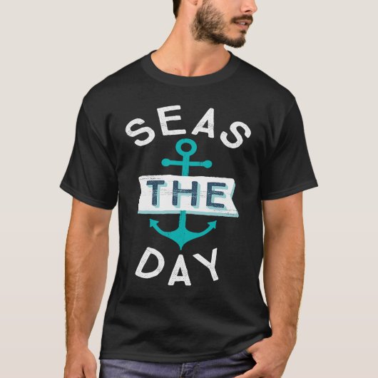 航海テーマの独身最後のパーティー  ヨット 錨 海 Tシャツ (正面)