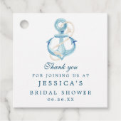 航海ネイビーブライダルシャワーフェイバータグ フェイバータグ (正面)