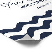 航海ネイビーブルーの結婚式 メッセージカード プリント (角)