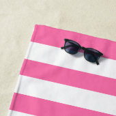 航海ハート独身最後の週末 ピンク&ホワイト ビーチタオル (インサイチュ)