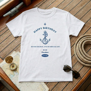 航海ヒップヒップフーレー誕生日Tシャツ Tシャツ