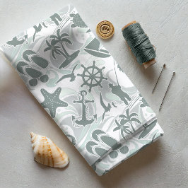 航海ビーチパターン オリーブ ID839 ファブリック