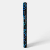 航海ブルーアンカーパターン iPhoneケース (左側面)