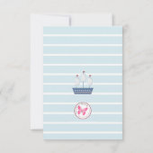 航海ベイビーシャワーお礼 招待状 (裏面)