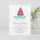 航海ヨット引退パーティー招待状 招待状 (スタンド正面)