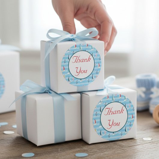 航海ヨット感謝 ラウンドシール