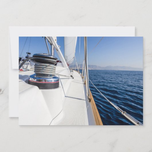 航海ヨット海の招待状 | セーリングパーティー 招待状 (正面)