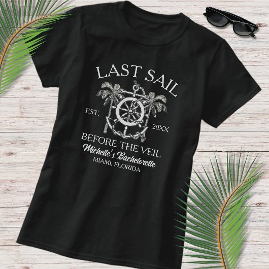 航海ラインアート最後のセーラー・バチェロレッテ Tシャツ