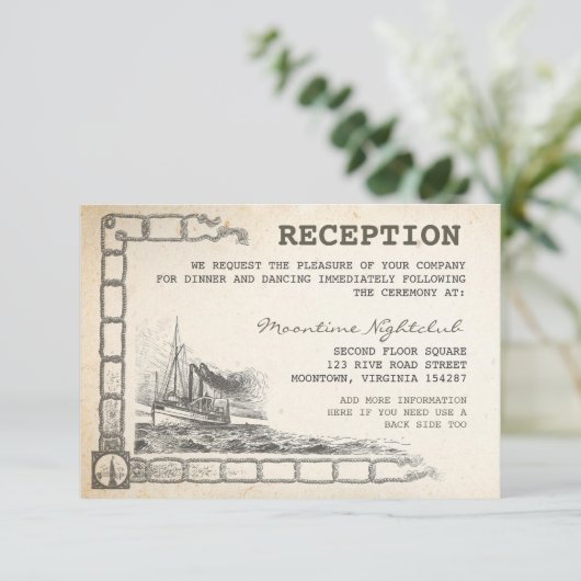 航海ヴィンテージ船の受付カード エンクロージャーカード (スタンド正面)