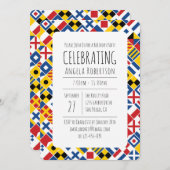 航海信号旗生日2 招待状 (正面/裏面)