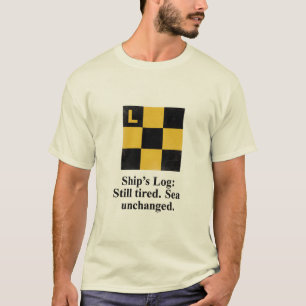 航海信号旗L Tシャツ   おもしろボーターギフト