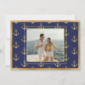 航海写真 ゴールドアンカー クリスマス Xmas カード (正面)