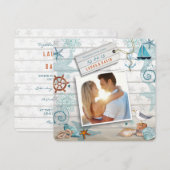 航海士のビーチ | 結婚式の写真招待状 招待状 (正面/裏面)