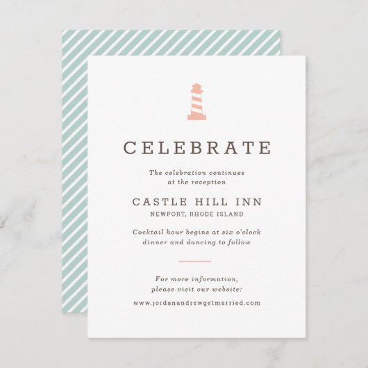 航海士の灯台ウェディング挿入カード エンクロージャーカード (正面/裏面)