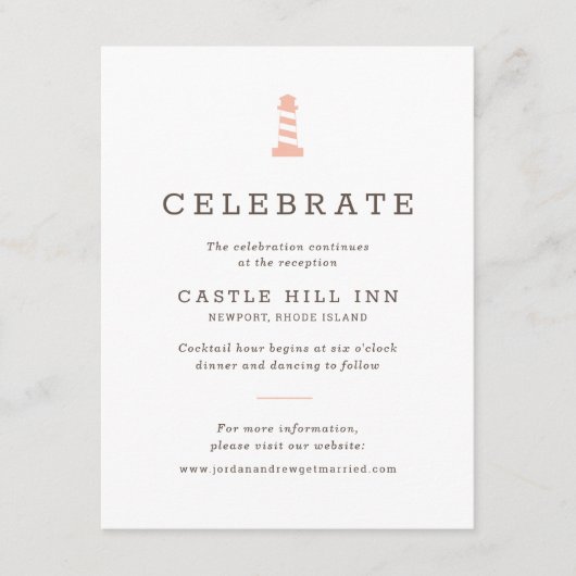 航海士の灯台ウェディング挿入カード エンクロージャーカード (正面)