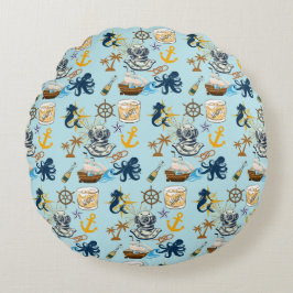 航海士の独身パーティー ラウンドクッション