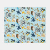 航海士の独身最後のパーティー フリースブランケット (正面(横))