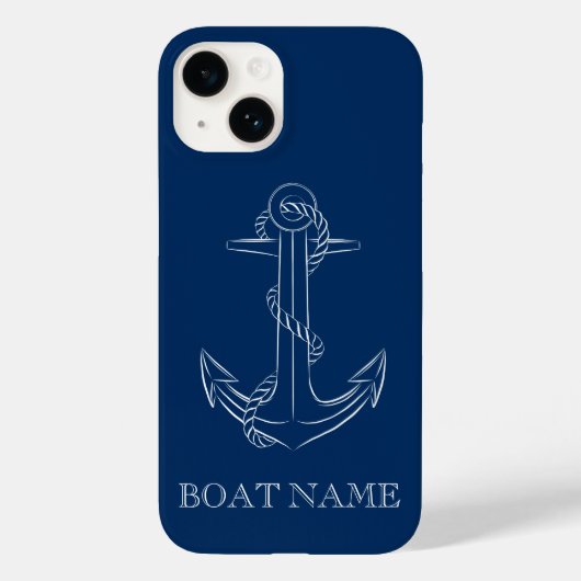 航海士の精神 アンカー ネイビーブルー Case-Mate iPhoneケース (裏面)