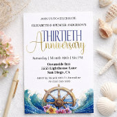 航海士の舵輪　結婚30周年 招待状