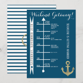航海士の花嫁の週末旅行用ホイルアンカー 招待状