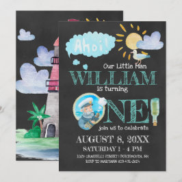 航海士キャプテンの1歳誕生日パーティーへの招待状 招待状