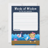 航海少女猿 ピンクとネイビー 名言 招待状 (正面)