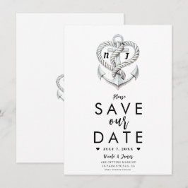 航海心縄アンカー沿岸 Save the Date 招待状