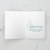 航海抽象的なセーリング ハッピー バースデー カード (内部)