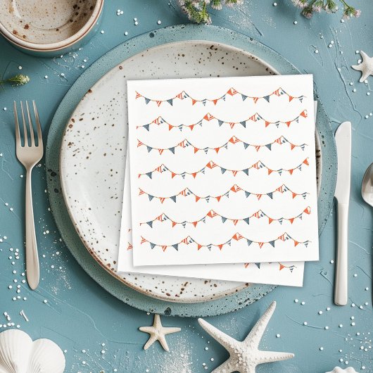 航海旗ベビーシャワー スタンダードカクテルナプキン
