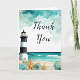 航海灯台の誕生日パーティー サンキューカード