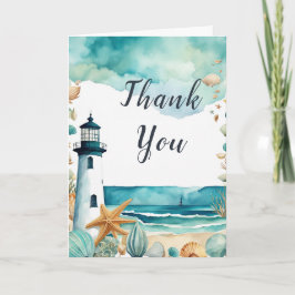 航海灯台の誕生日パーティー サンキューカード
