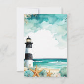 航海灯台ウェディング返信カード 出欠カード (裏面)